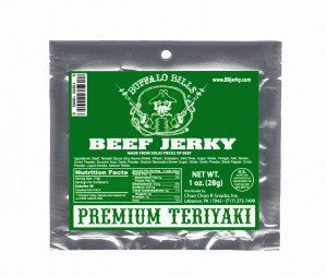 A package of beef jerky is shown.